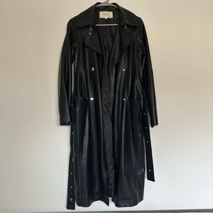 Bagetelle heritage leather trench coat